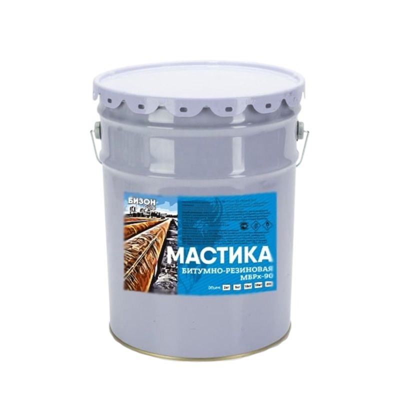 Мастика Бизон битумно-резиновая МБРх-90 20 кг Бизон
